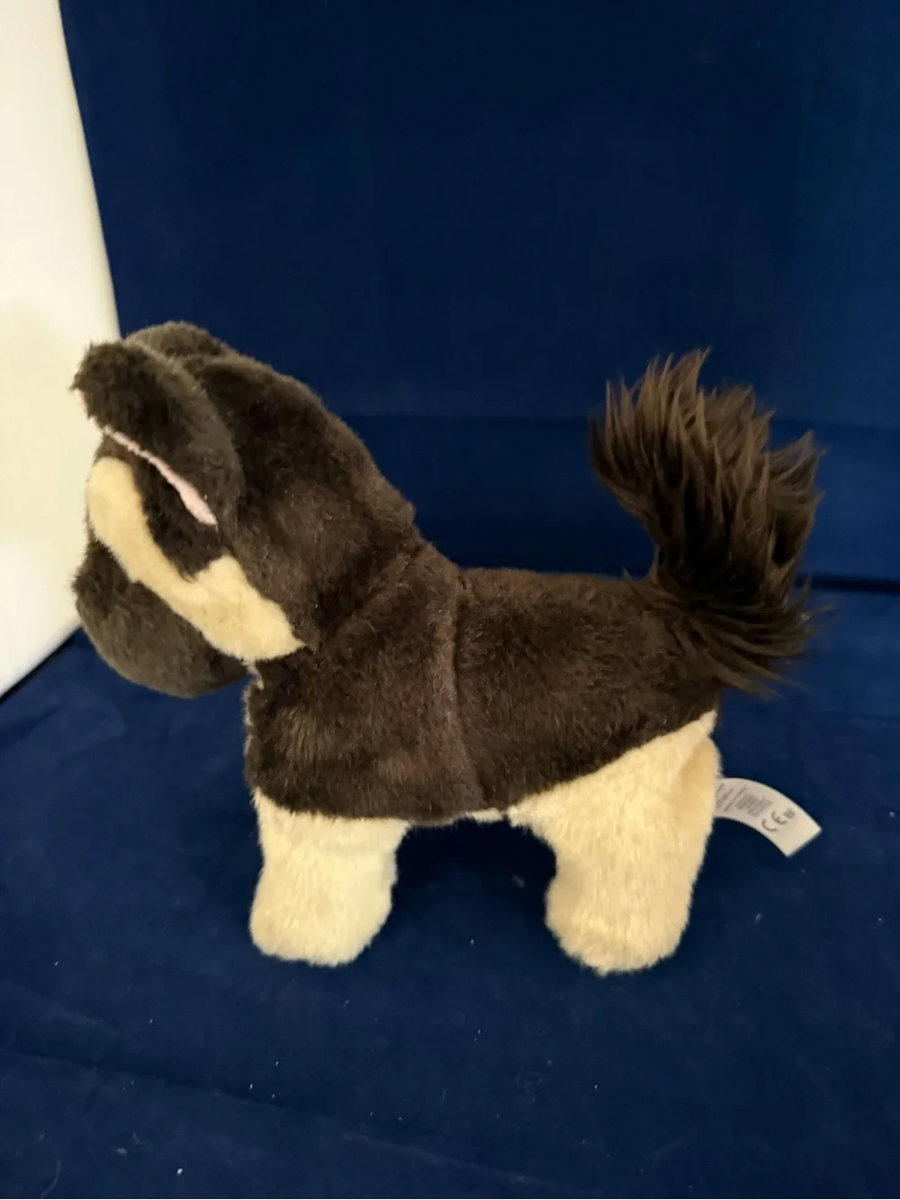 American Girl Brown and Cream Plush Puppy Toy with Pink Ears